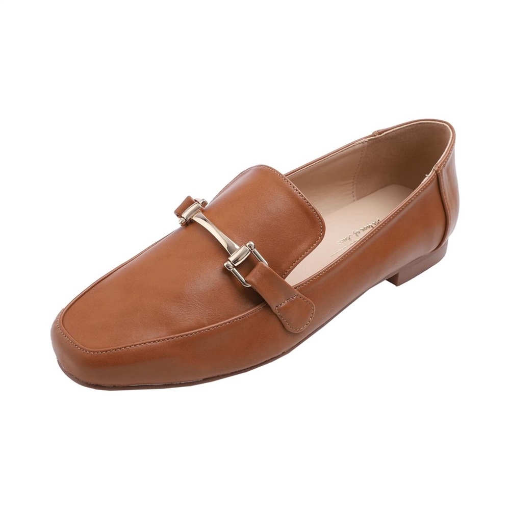 FEVERSOLE Women's Deco Buckle Loafers